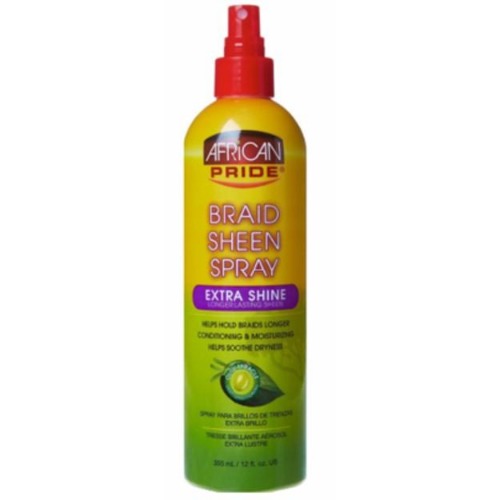 African Pride Olive Oil Braid Sheen Spray Extra Shine 355ml, African Pride, Beautizone UK
