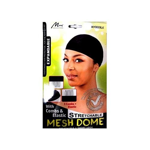 Murry Collection Stretchable Mesh Dome Cap With Combs & Elastic # My002BLK, Murry Collection, Beautizone UK