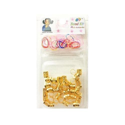 Dreadlock/Braids Golden Beads Adjustable Hair braid Cuff Clip 8mm Hole #MC40G, Magic Accessories, Beautizone UK