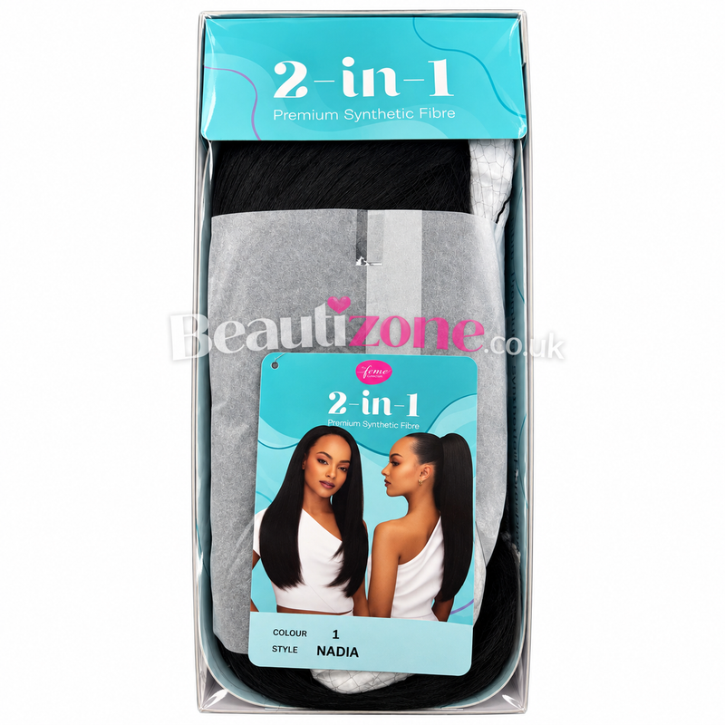 Feme Nadia Premium Synthetic Fibre 2-in-1 Half Wig