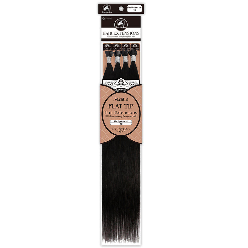 Dressmaker_Keratin_Flat_Tip_Straight_Hair_Extensions_18_Inch_1B