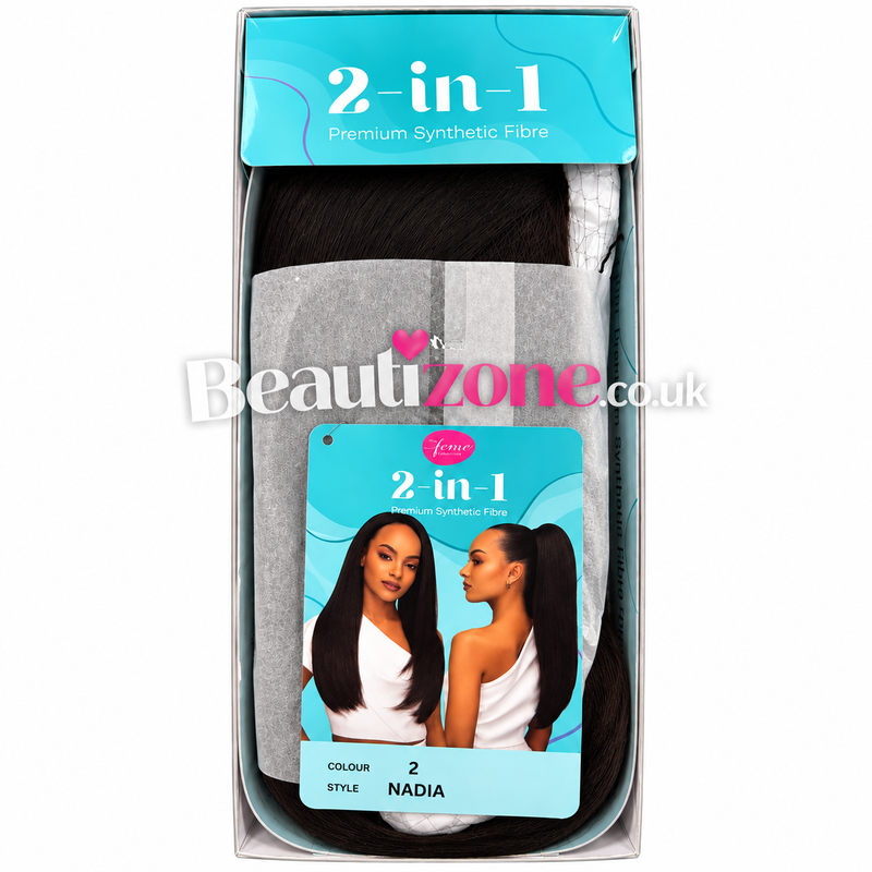 Feme Nadia Premium Synthetic Fibre 2-in-1 Half Wig