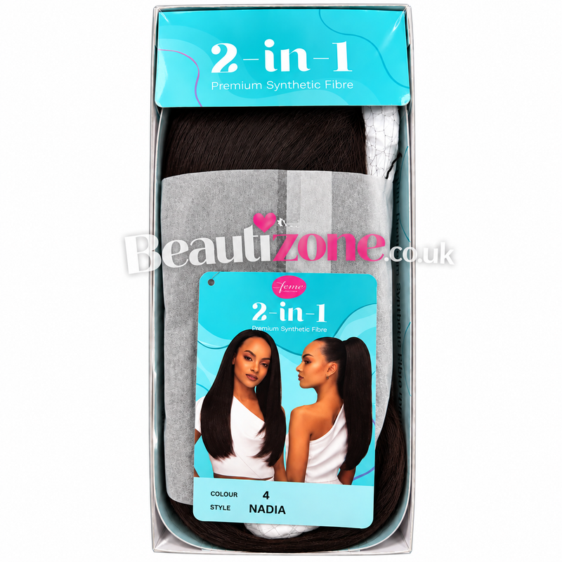 Feme Nadia Premium Synthetic Fibre 2-in-1 Half Wig