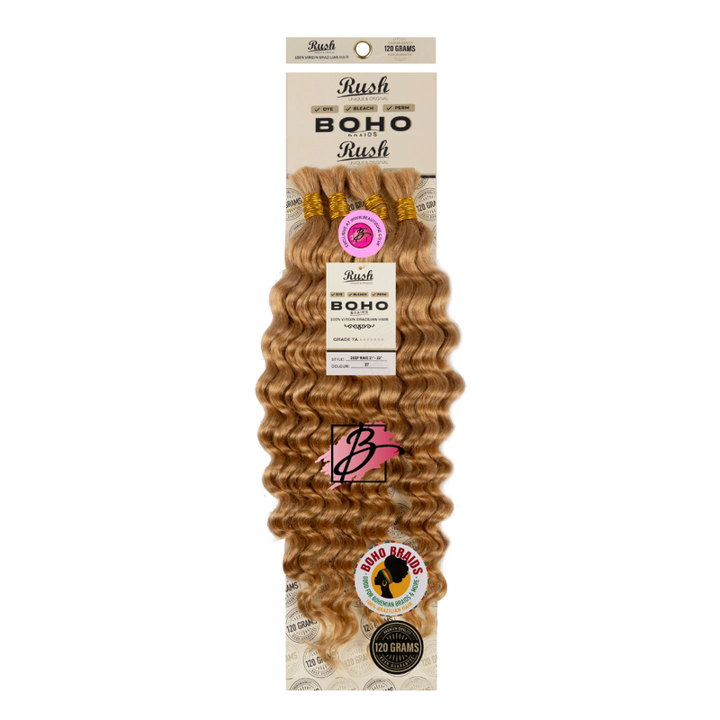 Rush 100% Brazilian Boho Braid 21” - 23” Deep Wave 120g