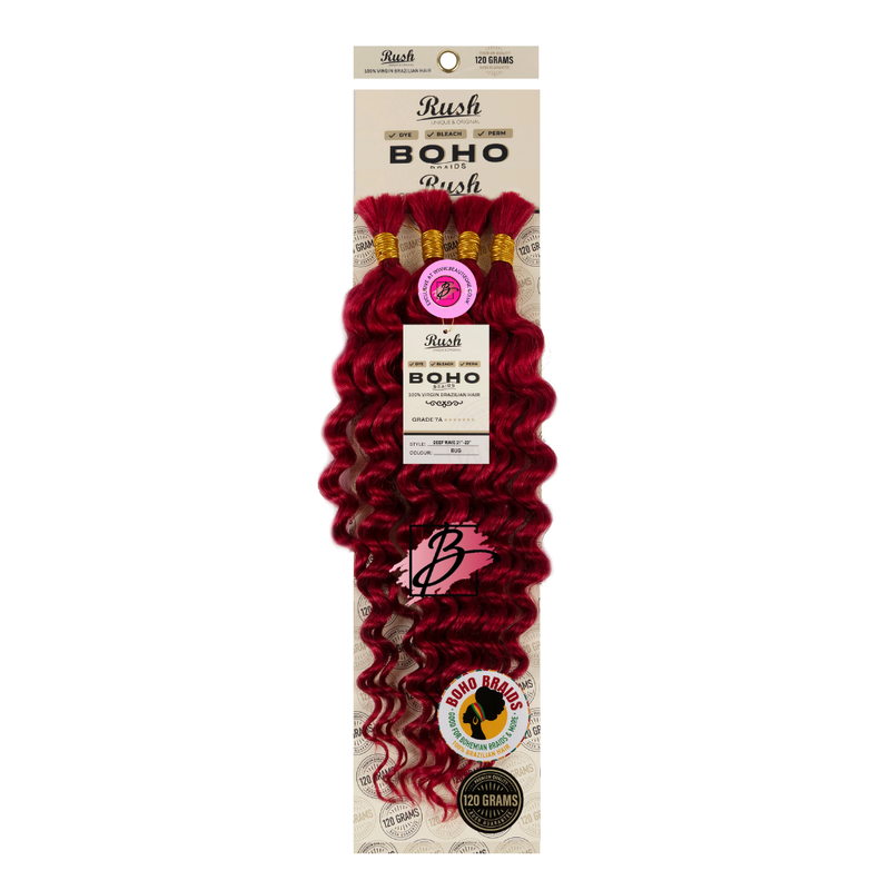 Rush 100% Brazilian Boho Braid 21” - 23” Deep Wave 120g