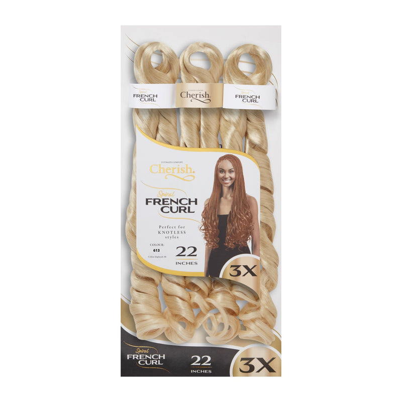 Cherish 22” French Curl 3X Braiding Hair | All Colours