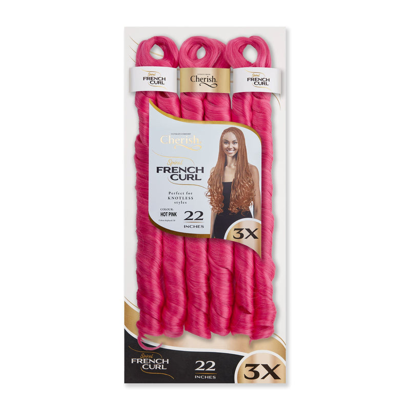 Cherish 22” French Curl 3X Braiding Hair | All Colours