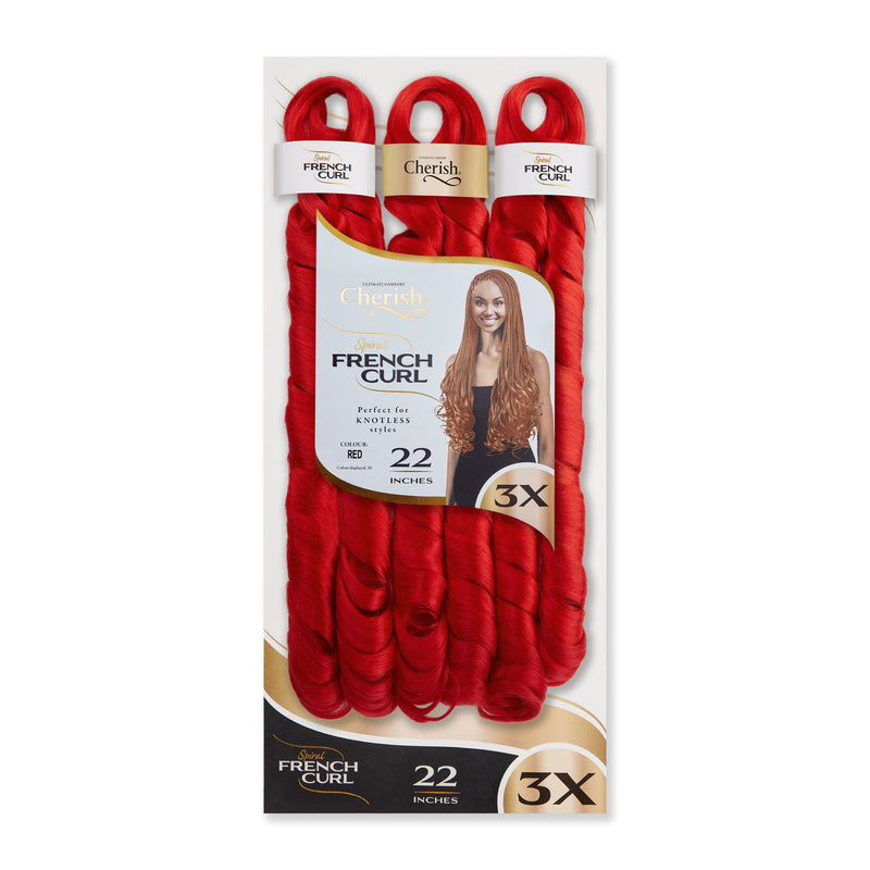 Cherish 22” French Curl 3X Braiding Hair | All Colours