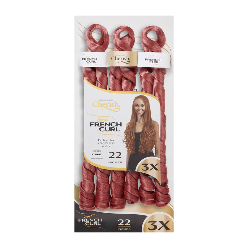 Cherish 22” French Curl 3X Braiding Hair | All Colours