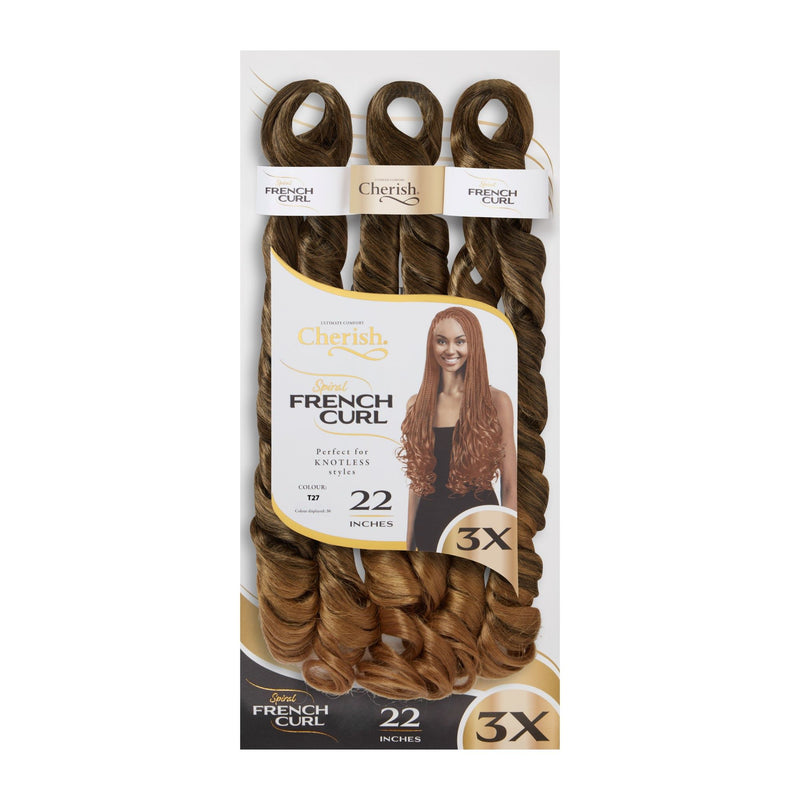 Cherish 22” French Curl 3X Braiding Hair | All Colours