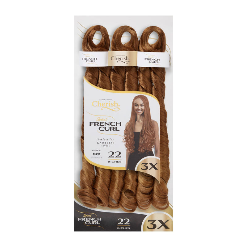 Cherish 22” French Curl 3X Braiding Hair | All Colours