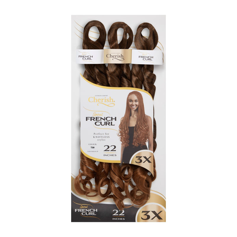 Cherish 22” French Curl 3X Braiding Hair | All Colours