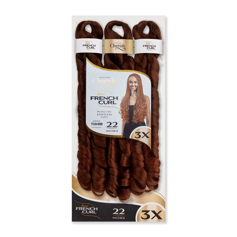 Cherish 22” French Curl 3X Braiding Hair | All Colours