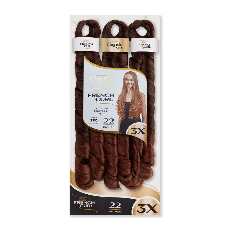 Cherish 22” French Curl 3X Braiding Hair | All Colours