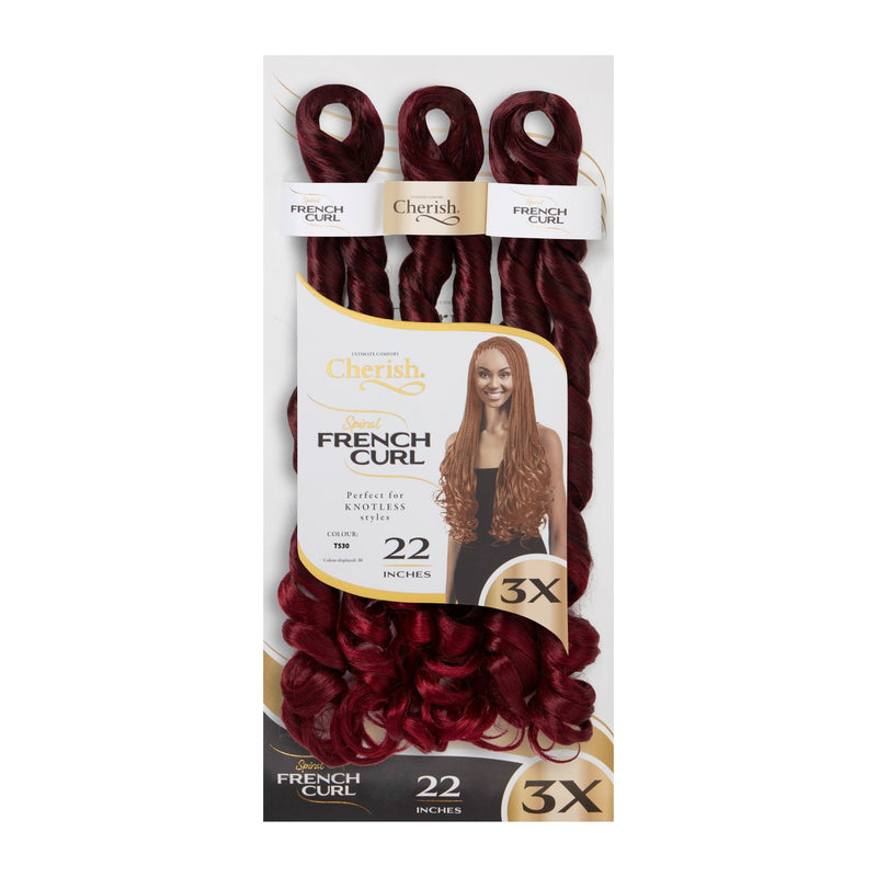 Cherish 22” French Curl 3X Braiding Hair | All Colours