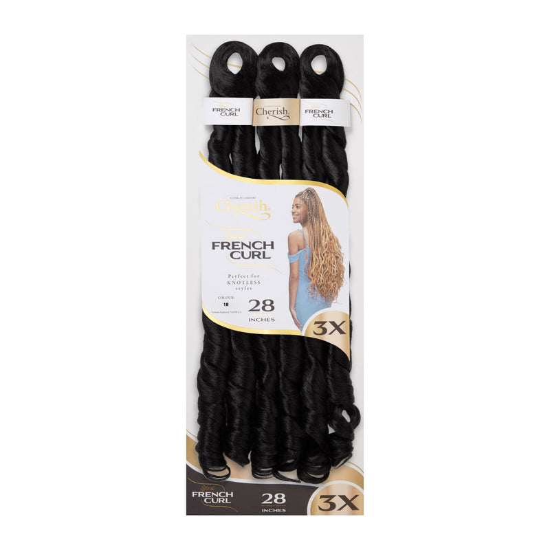 Cherish 28” French Curl  Pre-Stretched Braiding Hair | All Colors