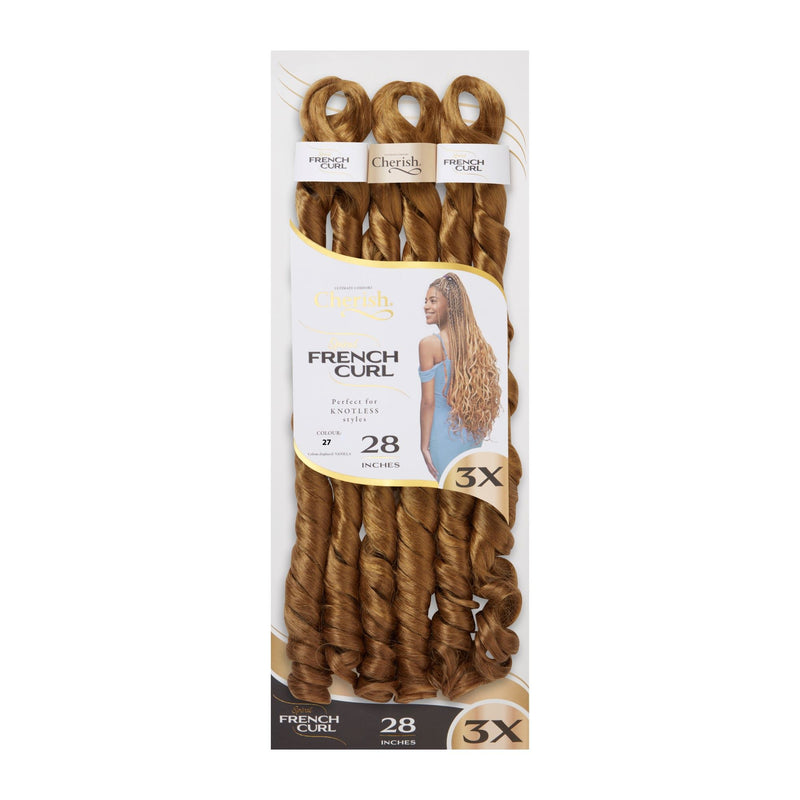 Cherish 28” French Curl  Pre-Stretched Braiding Hair | All Colors