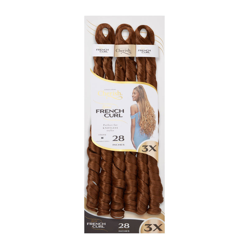 Cherish 28” French Curl  Pre-Stretched Braiding Hair | All Colors