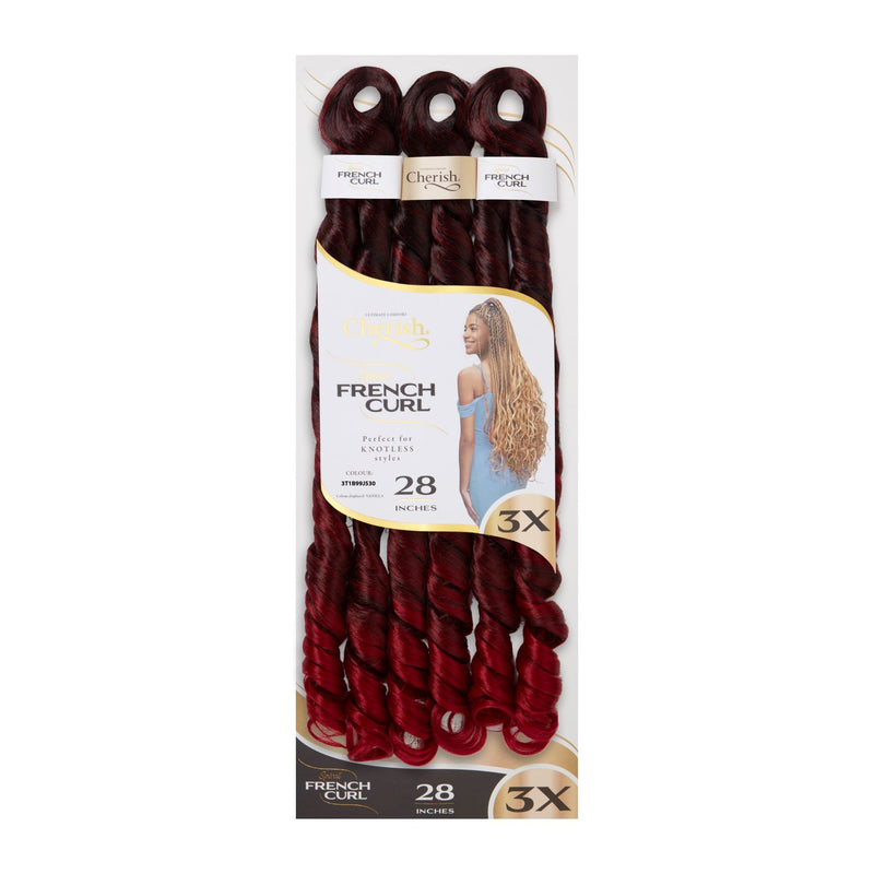 Cherish 28” French Curl  Pre-Stretched Braiding Hair | All Colors