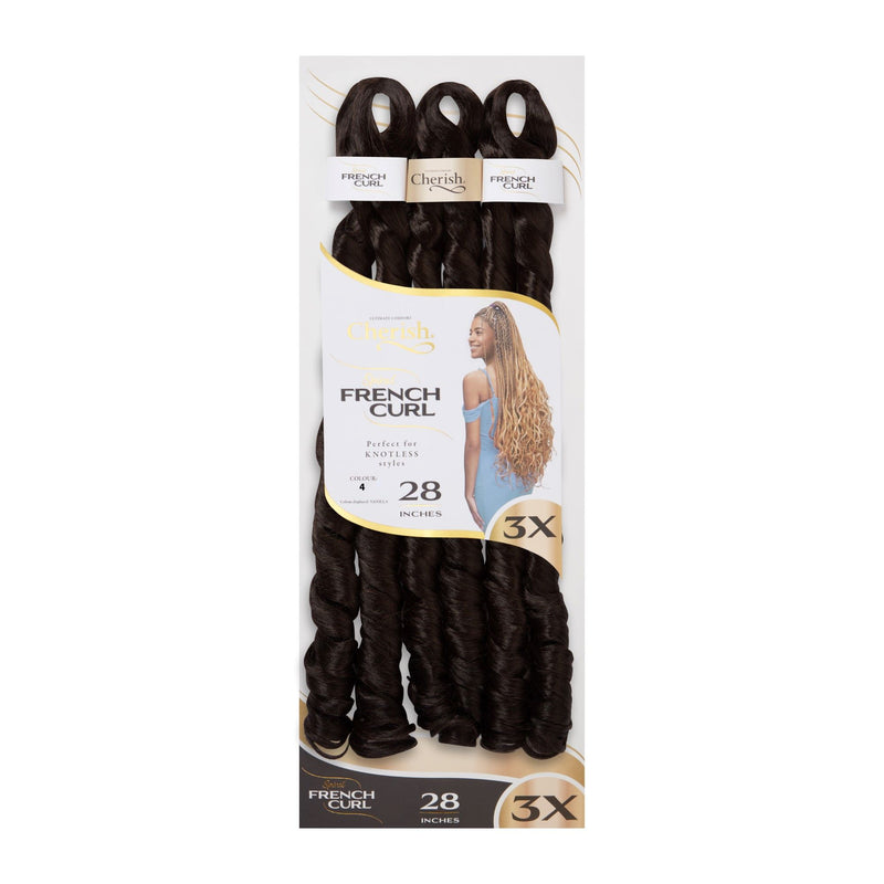 Cherish 28” French Curl  Pre-Stretched Braiding Hair | All Colors