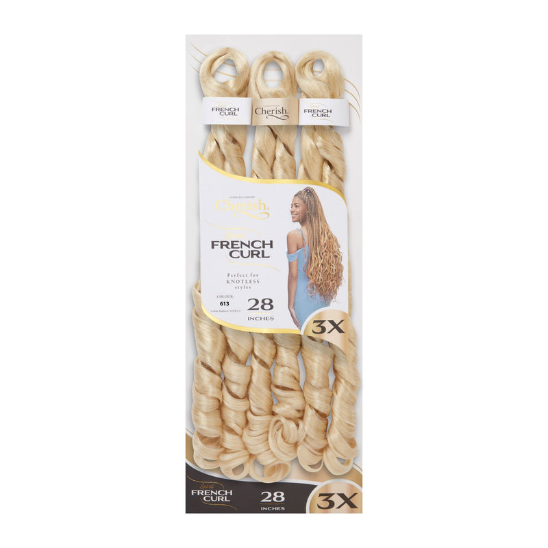 Cherish 28” French Curl  Pre-Stretched Braiding Hair | All Colors