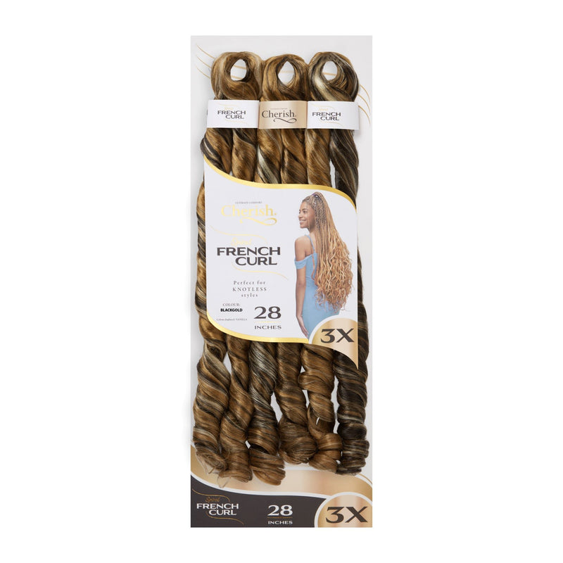 Cherish 28” French Curl  Pre-Stretched Braiding Hair | All Colors