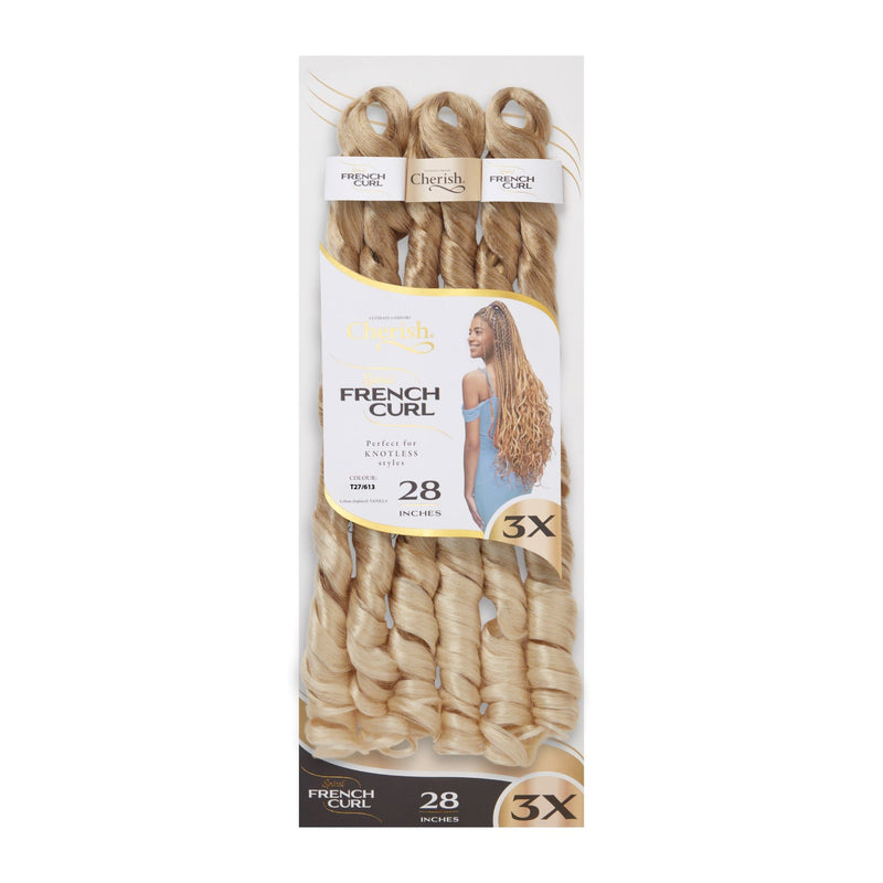 Cherish 28” French Curl  Pre-Stretched Braiding Hair | All Colors