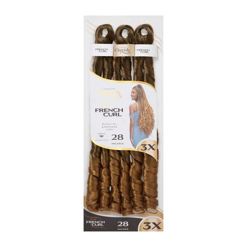 Cherish 28” French Curl  Pre-Stretched Braiding Hair | All Colors