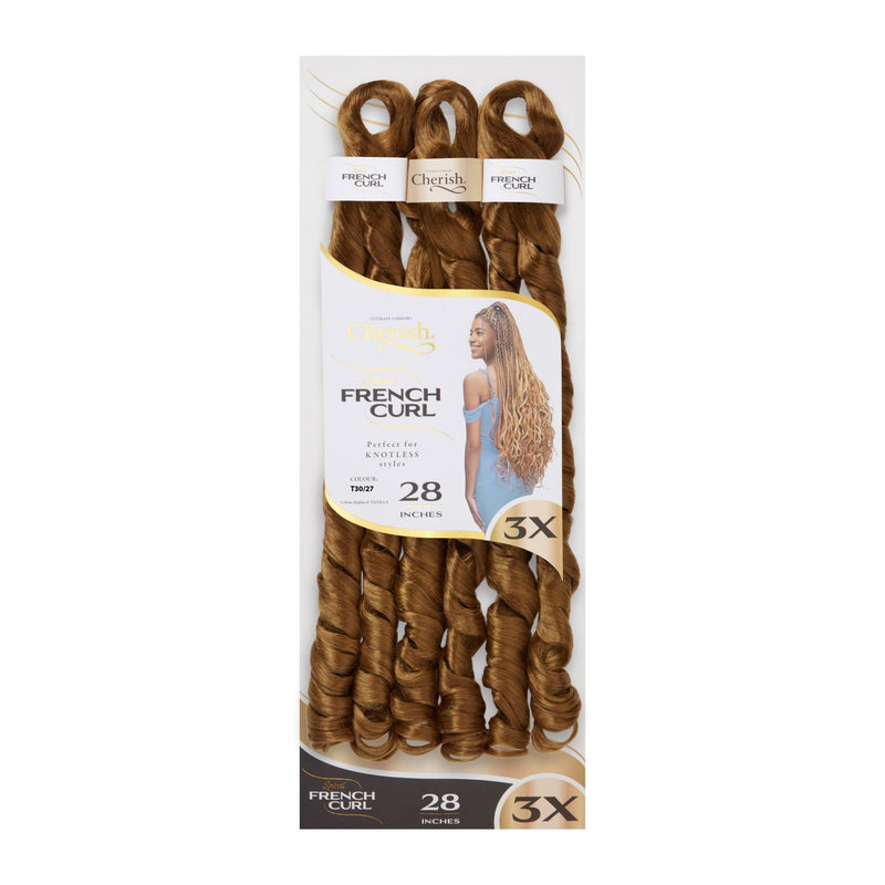 Cherish 28” French Curl  Pre-Stretched Braiding Hair | All Colors