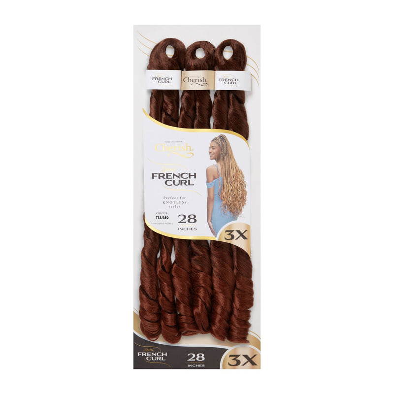 Cherish 28” French Curl  Pre-Stretched Braiding Hair | All Colors