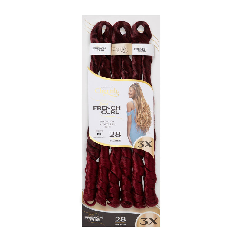Cherish 28” French Curl  Pre-Stretched Braiding Hair | All Colors