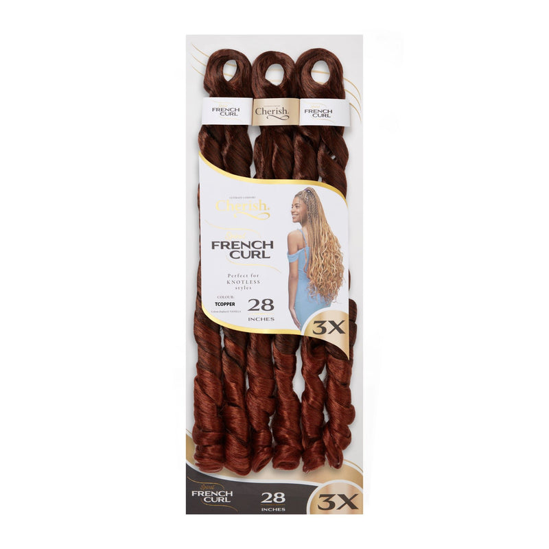 Cherish 28” French Curl  Pre-Stretched Braiding Hair | All Colors