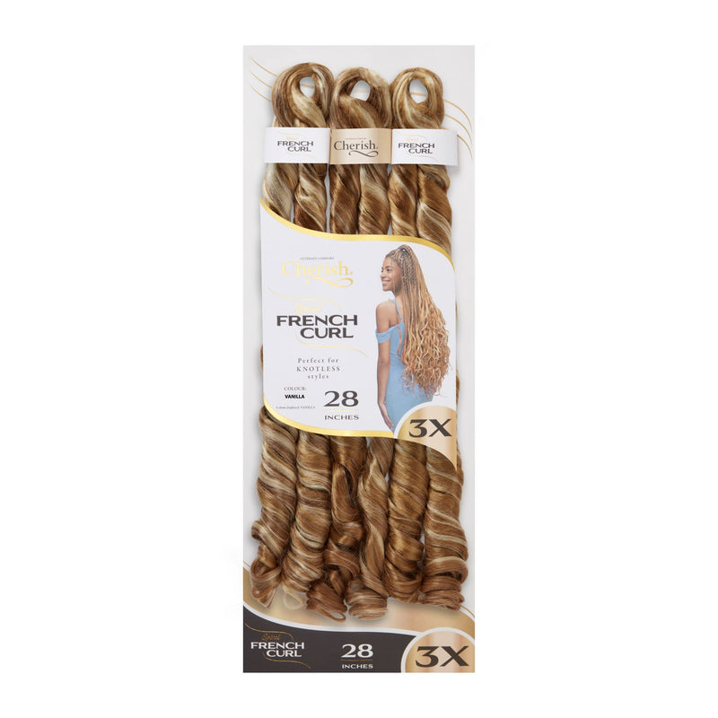 Cherish 28” French Curl  Pre-Stretched Braiding Hair | All Colors