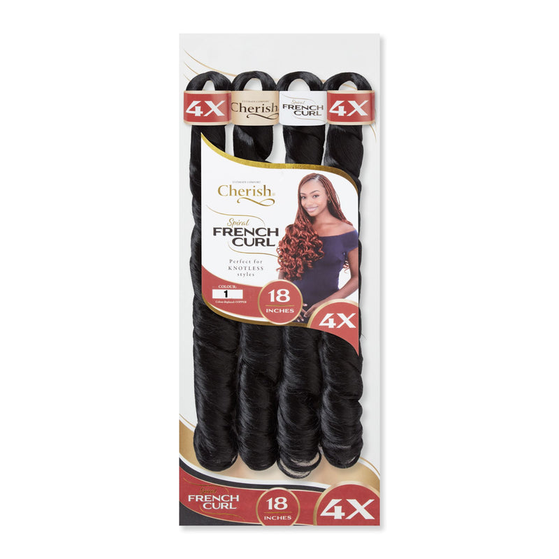 Cherish Spiral French Curl 18 inch Pre-Stretched Braiding Hair