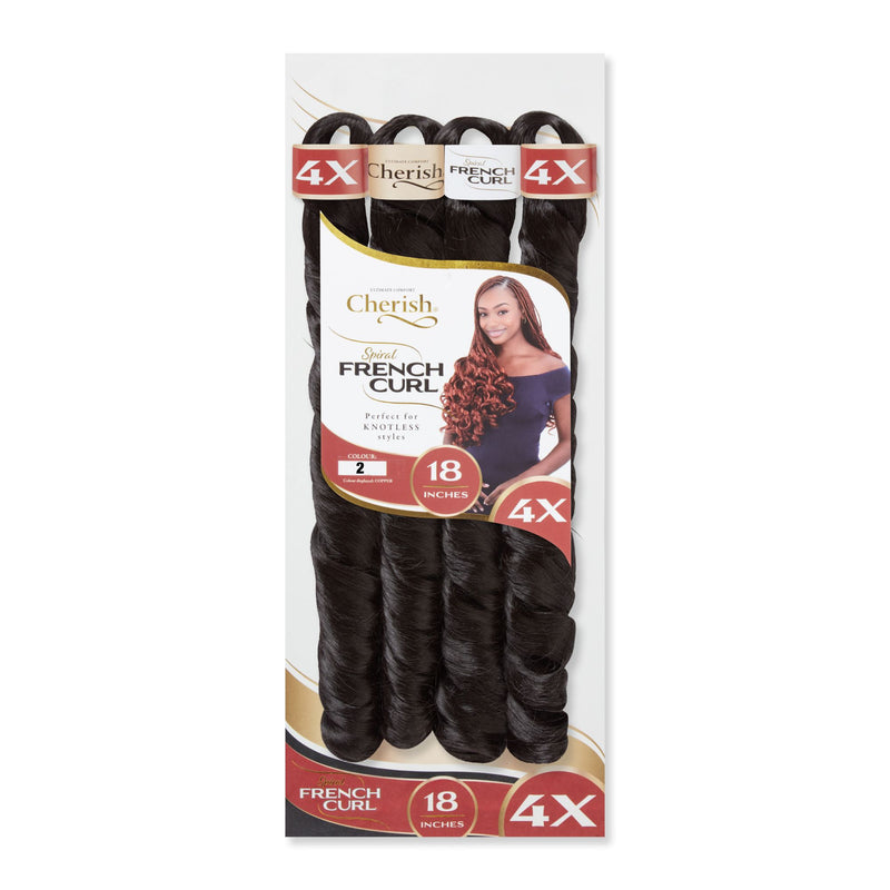 Cherish Spiral French Curl 18 inch Pre-Stretched Braiding Hair