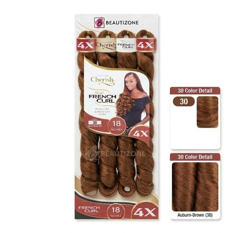 Cherish 18” French Curl Pre-Stretched Braiding Hair | All Shades