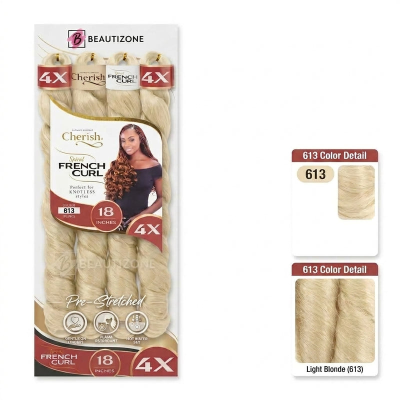 Cherish 18” French Curl Pre-Stretched Braiding Hair | All Shades