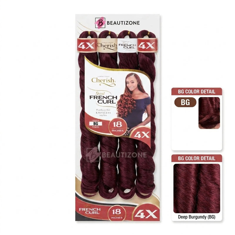 Cherish Spiral French Curl 18 inch Pre-Stretched Braiding Hair