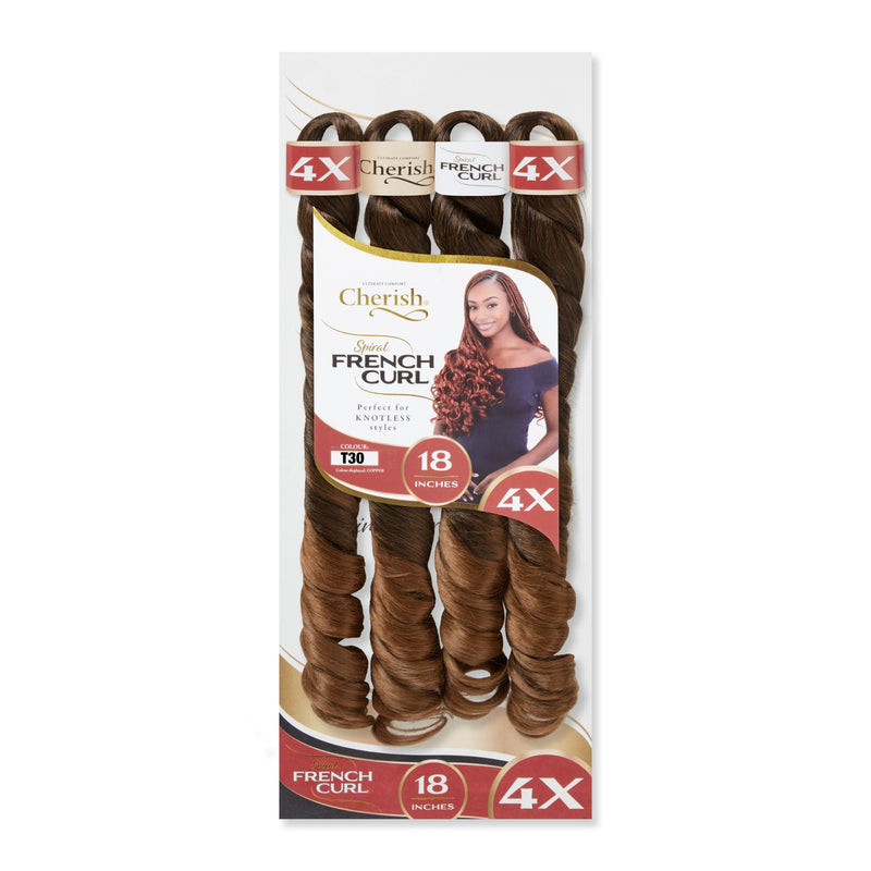 Cherish Spiral French Curl 18 inch Pre-Stretched Braiding Hair