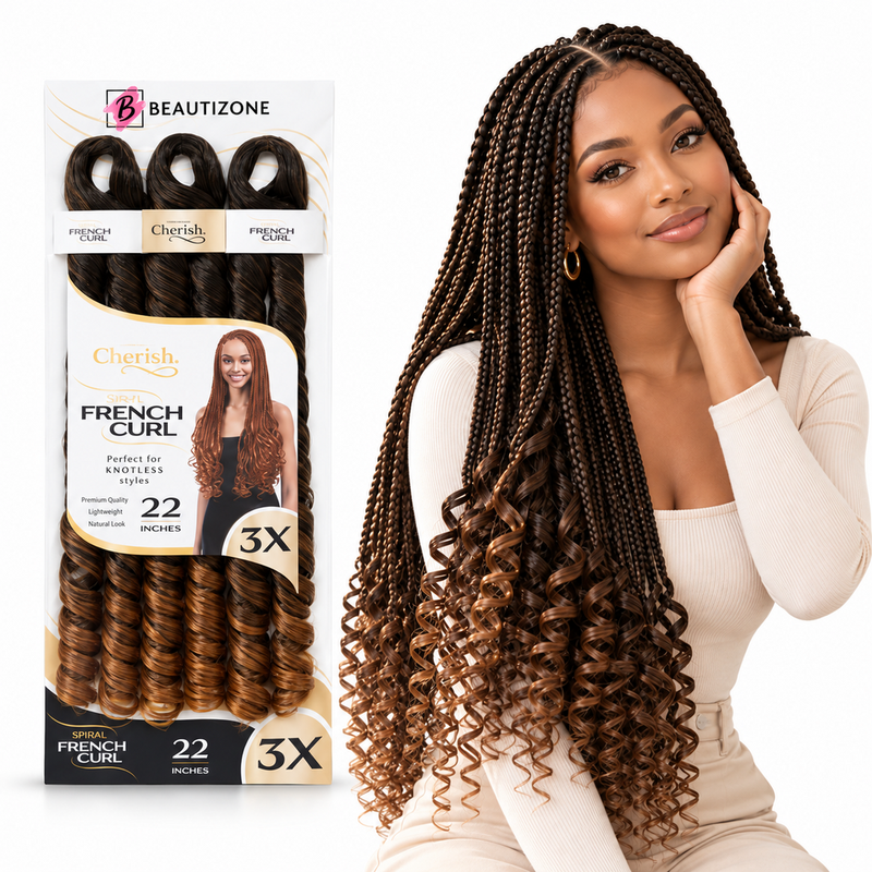 Cherish Spiral French Curl Pre-Stretched Curly Braiding Hair
