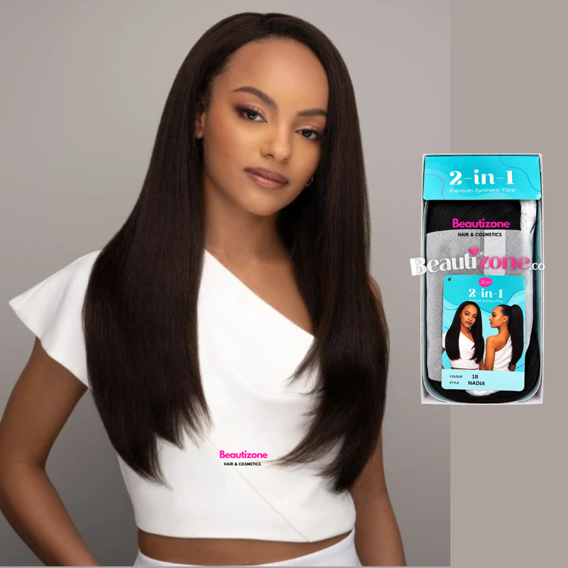 Feme Nadia Premium Synthetic Fibre 2-in-1 Half Wig