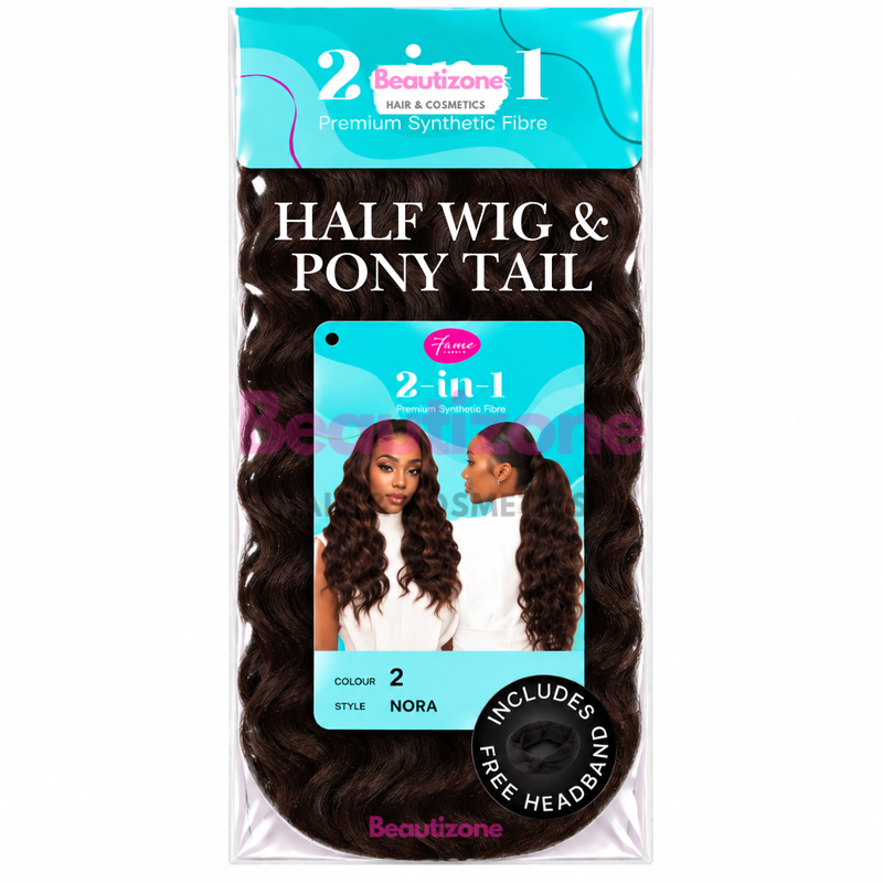 Feme Nora Premium Synthetic Fibre 2-in-1 Half Wig