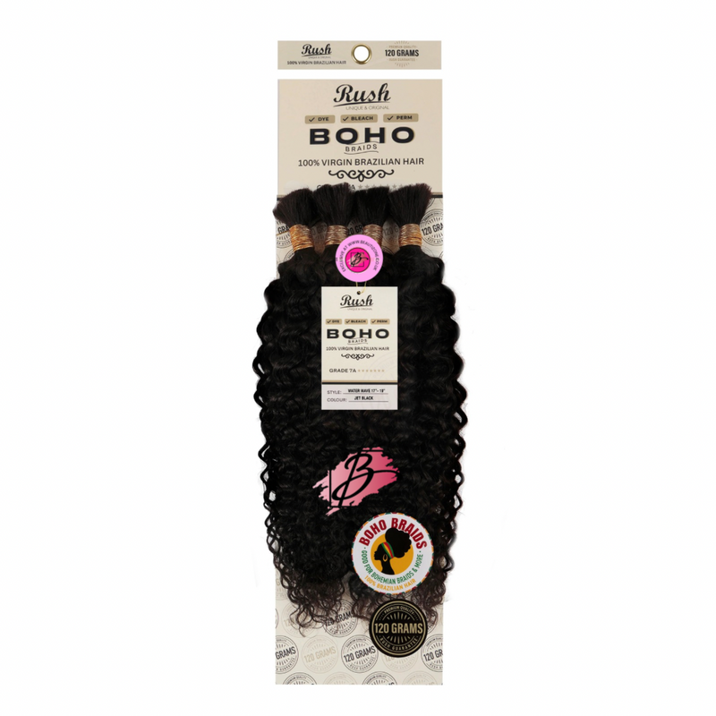 Rush 100% Brazilian Boho Braid 17”-19” Water Wave 120g