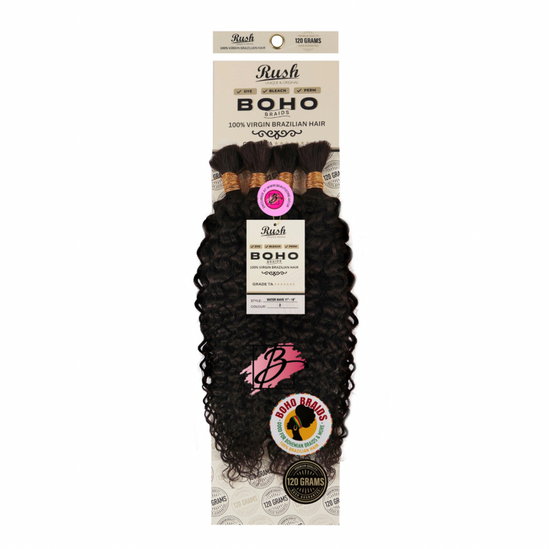 Rush 100% Brazilian Boho Braid 17”-19” Water Wave 120g