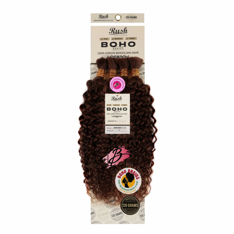Rush 100% Brazilian Boho Braid 17”-19” Water Wave 120g