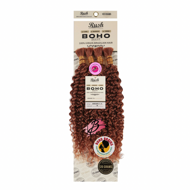 Rush 100% Brazilian Boho Braid 17”-19” Water Wave 120g