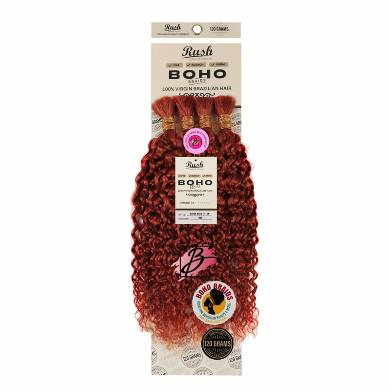 Rush 100% Brazilian Boho Braid 17”-19” Water Wave 120g