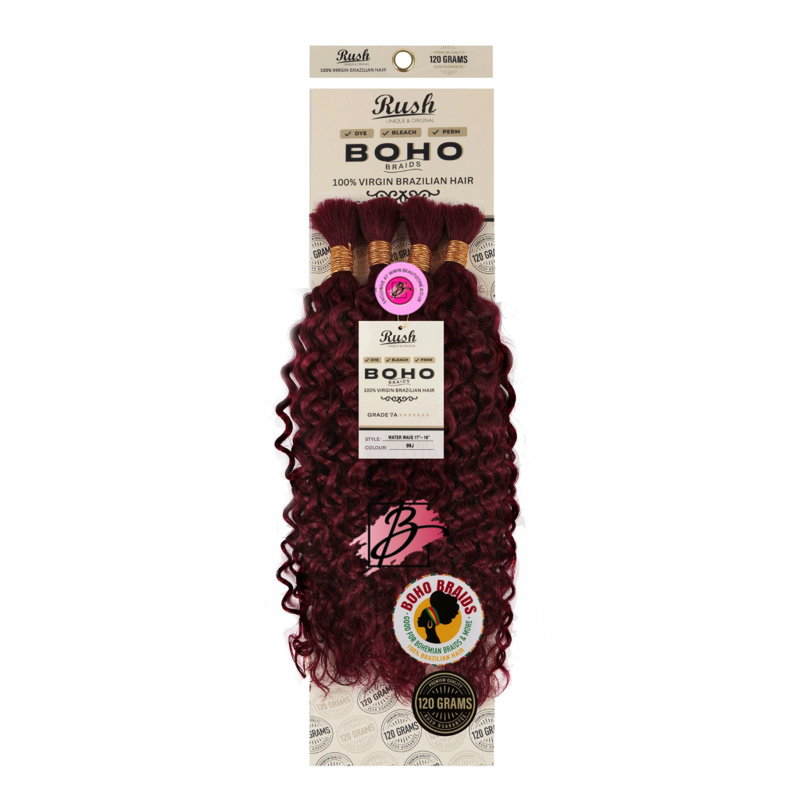 Rush 100% Brazilian Boho Braid 17”-19” Water Wave 120g