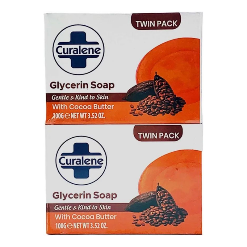 Curalene Glycerin Soap - Cocoa Butter 100g Twin Pack