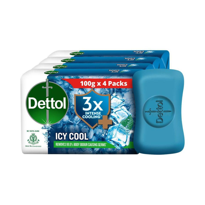 Dettol Soap 4 Pack - Cool (100g)